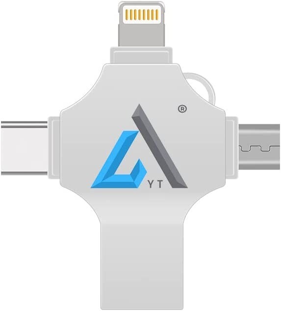 New - AYT 4 in 1 USB 3.0 Flash Drive 64GB for iPhone USB Type-C Android