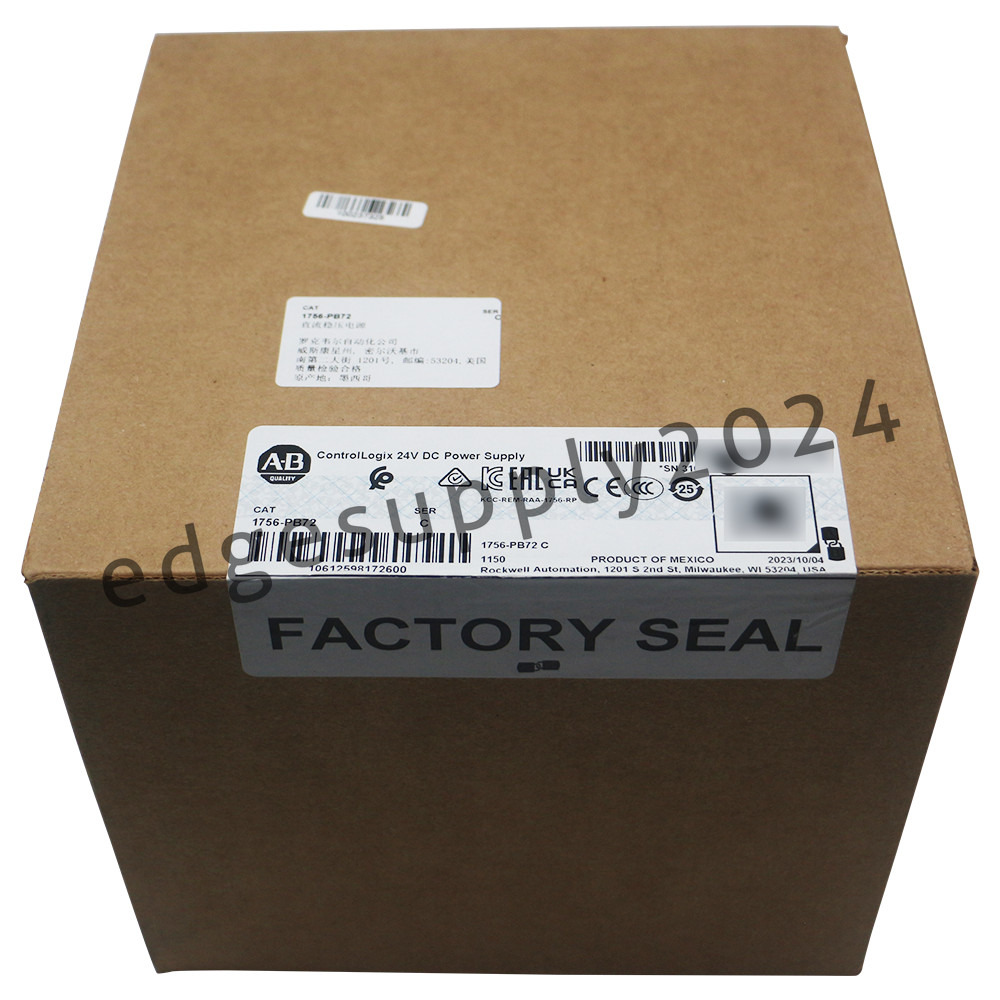 Allen Bradley 1756-PB72 ControlLogix 24V DC Power Supply Factory Sealed
