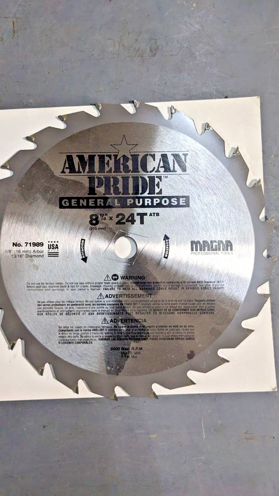DML 71989 8-1/4" 24T ATB SAW BLADE