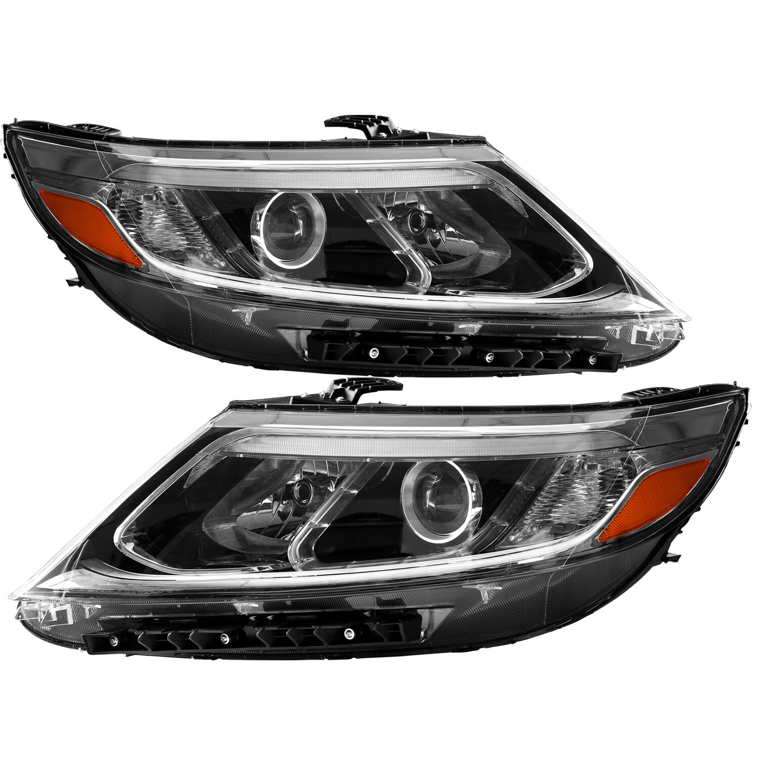For 2014 2015 Kia Sorento LX Halogen With LED DRL Projector Headlight 14-15