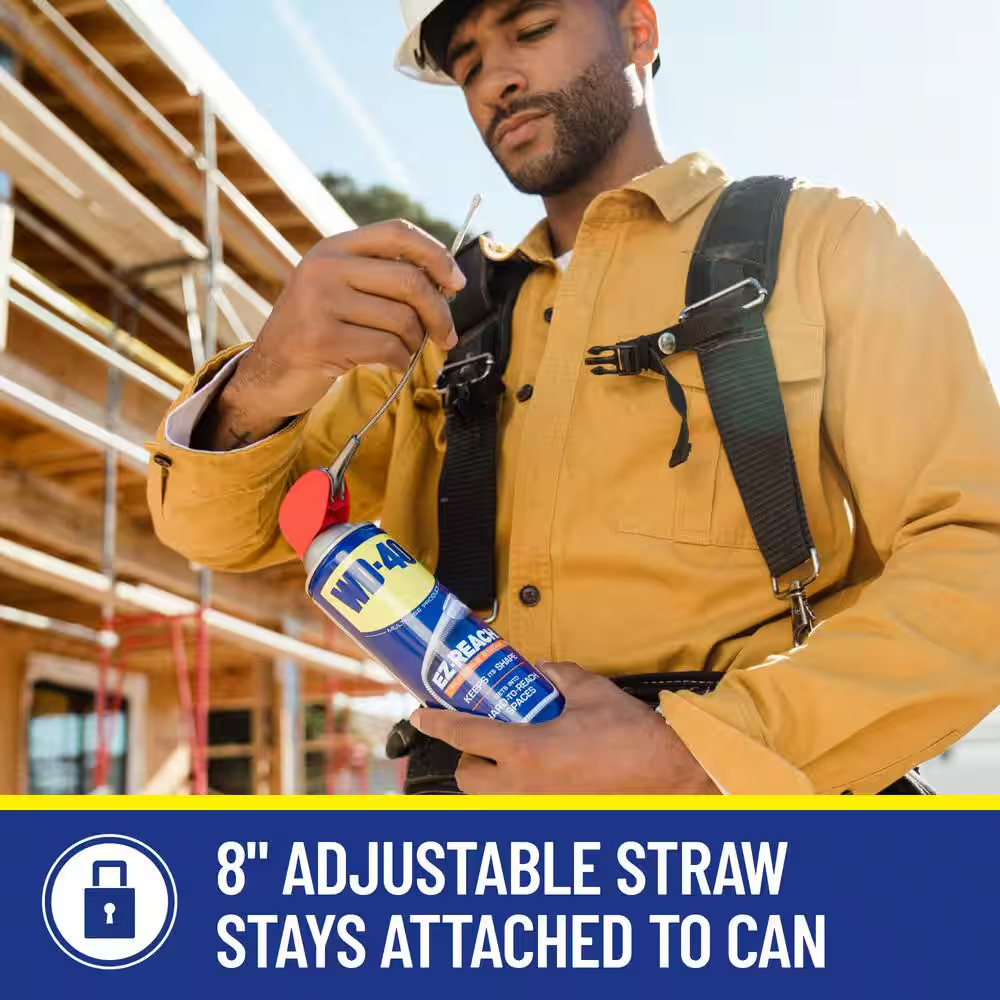 NEW 14.4 oz. Multi-Purpose Lubricant with 8" Flexible Straw for Tight Spaces