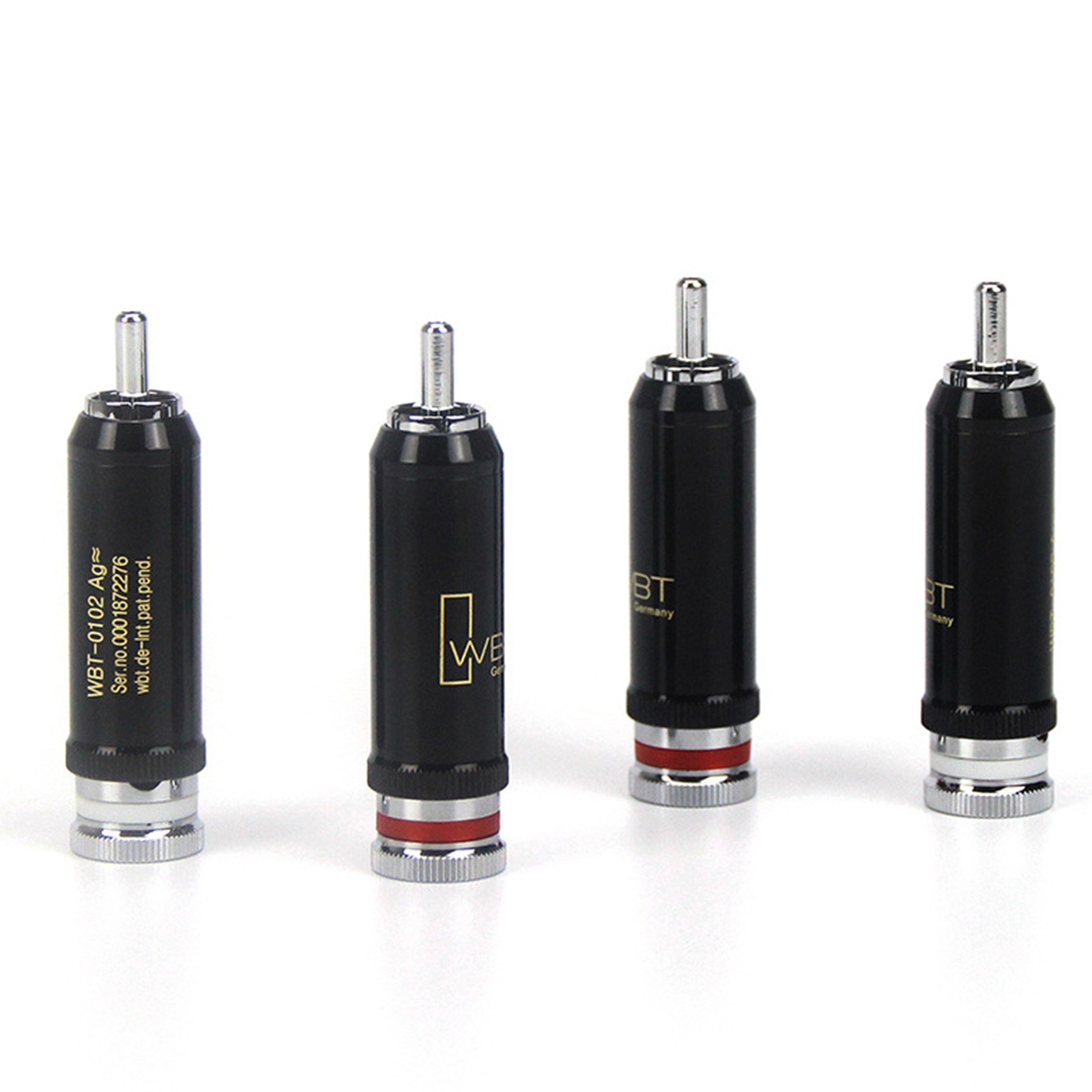 4* Rhodium Plated WBT-0102 RCA Plug Connector Audio Interconnect Terminal Socket