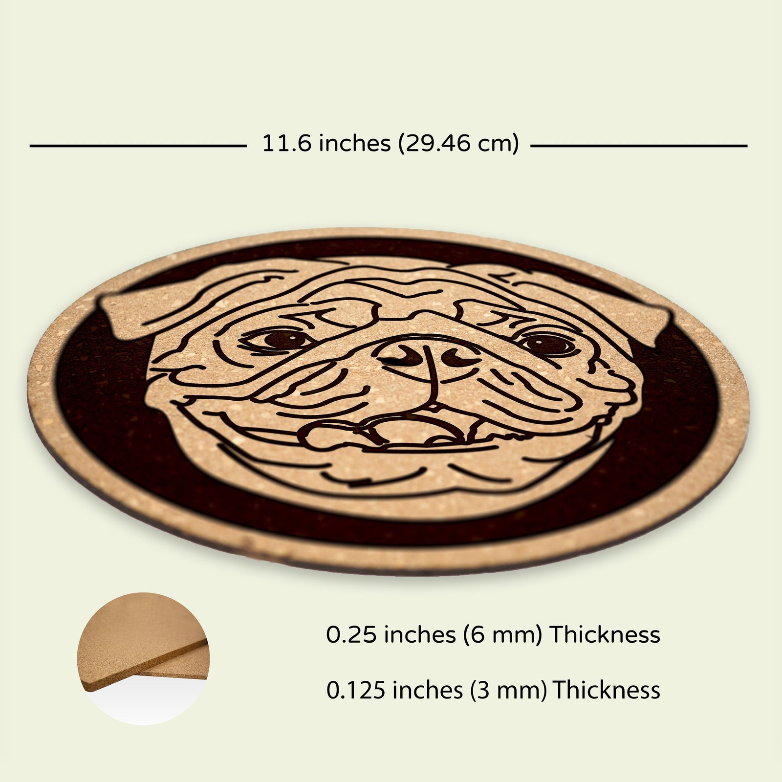 Quetzal Studio Cork Turntable Slipmat Handmade Laser Engraved DJ Gift