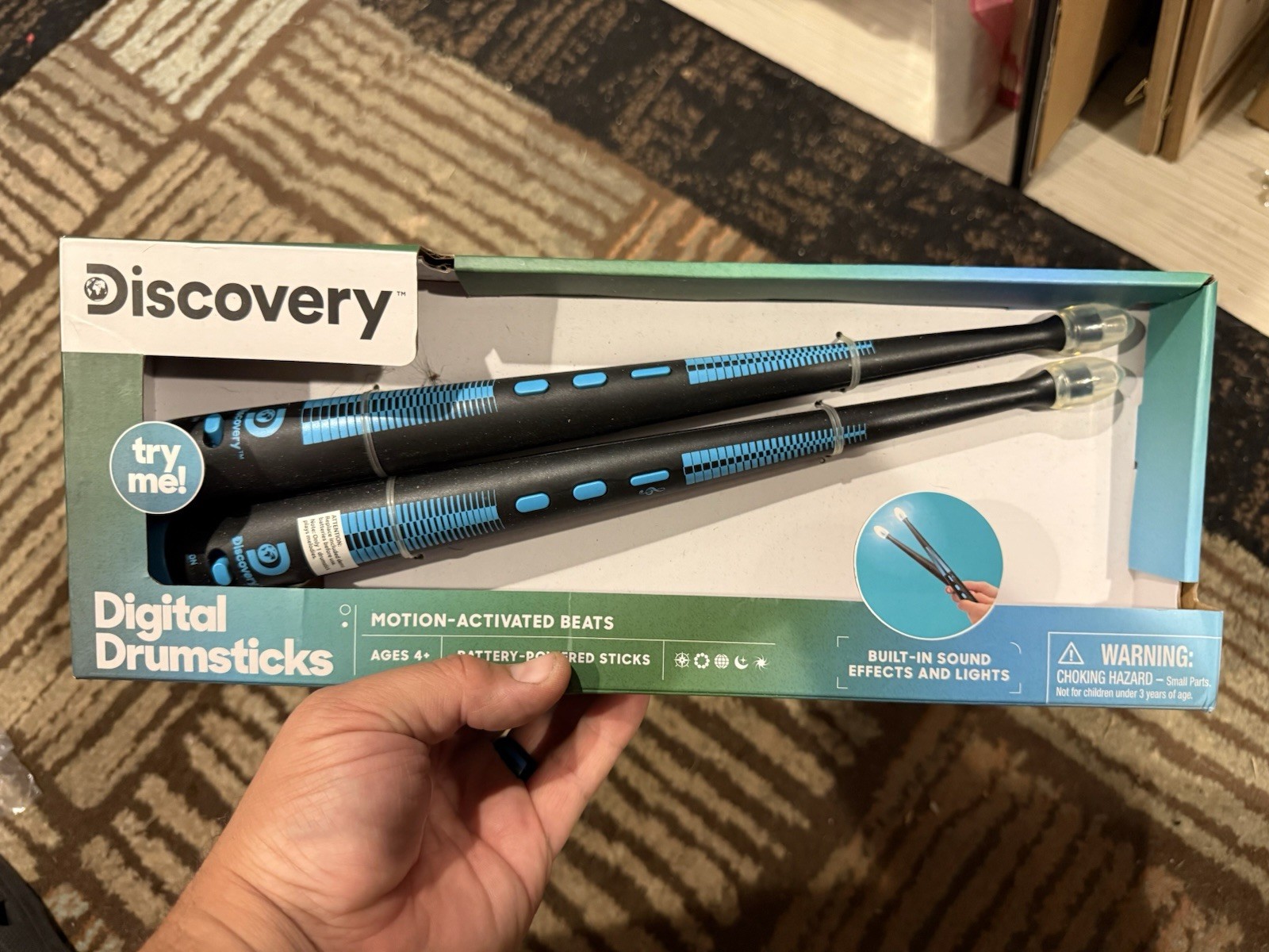 🥁 Discovery Digital Drumsticks Battery-Powered Electronic Air Drum Kit 🆕