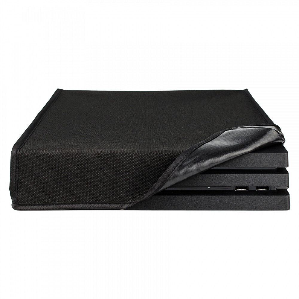 eXtremeRate Dust Cover Waterproof Dustproof Cover Case Black for PS4 Pro Console