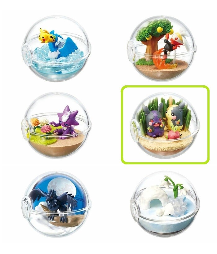 RE-MENT Pokemon Terrarium EX Galar Region 2 Figure Morpeko Hangry & Full Belly