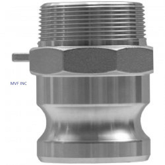 3/4" Type F Camlock Male Adapter x Male NPT 304 Stainless Hose Fitting F075SS304