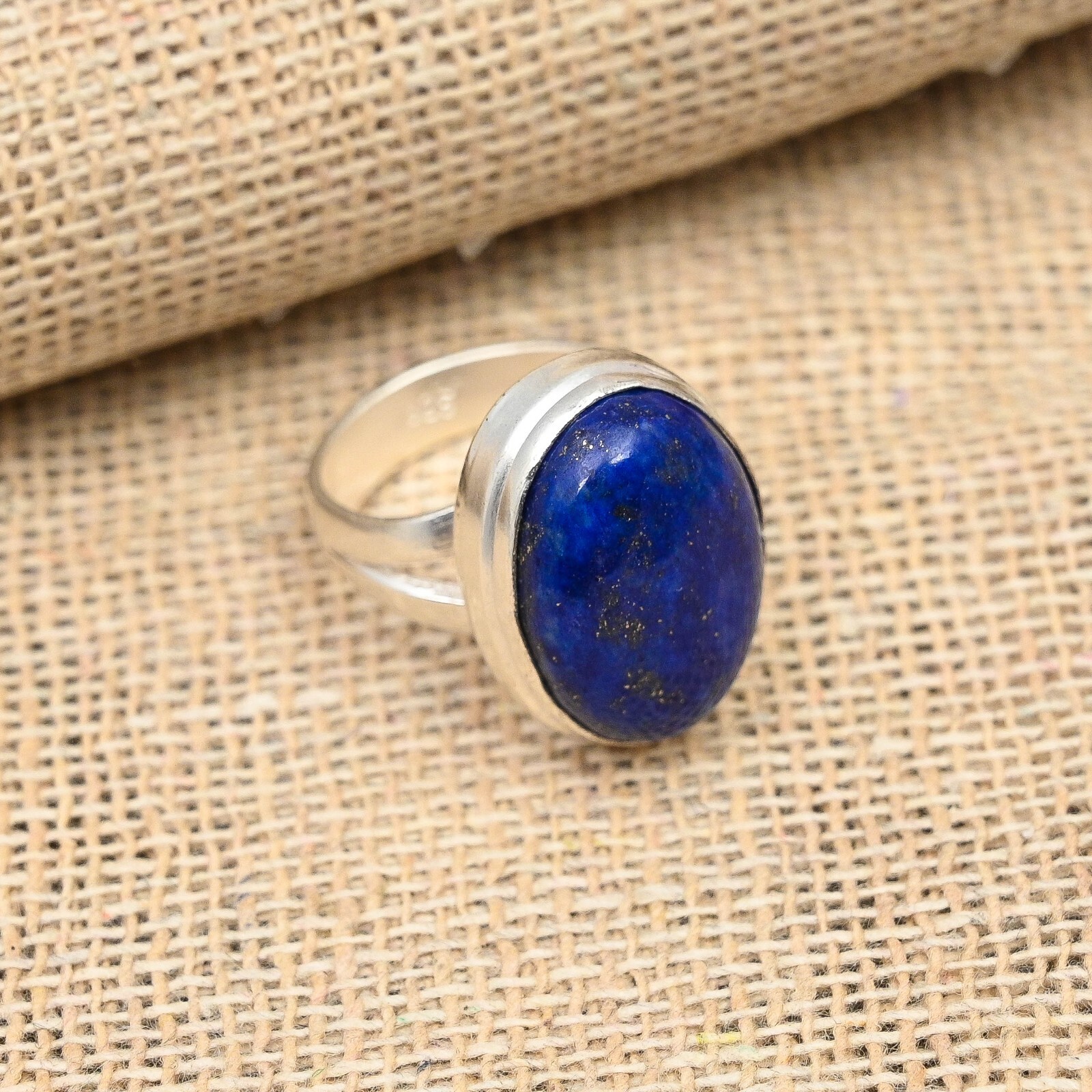 Lapis Lazuli Gemstone Handmade 925 Sterling Silver Ring Jewelry