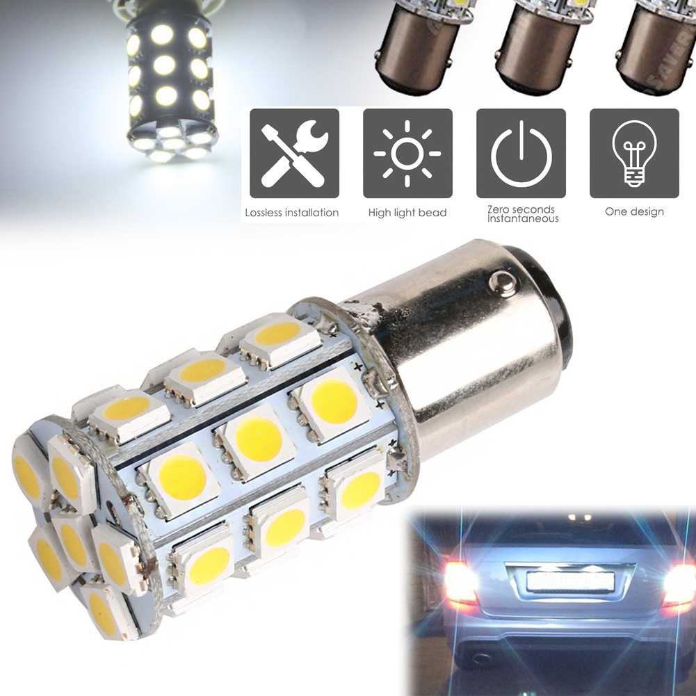 1pc White 27-SMD BA15D Cabin Marine Boat Interior Lights Bulbs 1004 1076 1142
