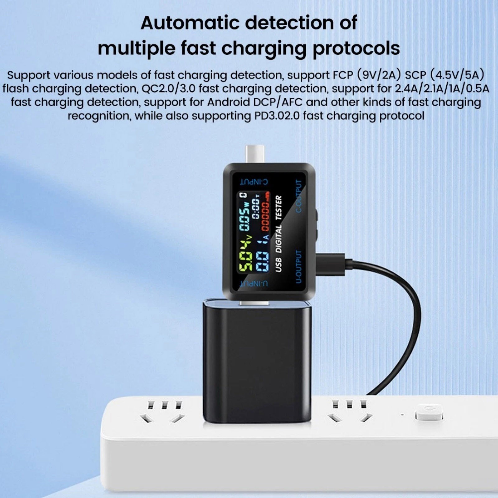 Maintenance USB C Voltmeter Current Meter Multi Function Button Power Monitor