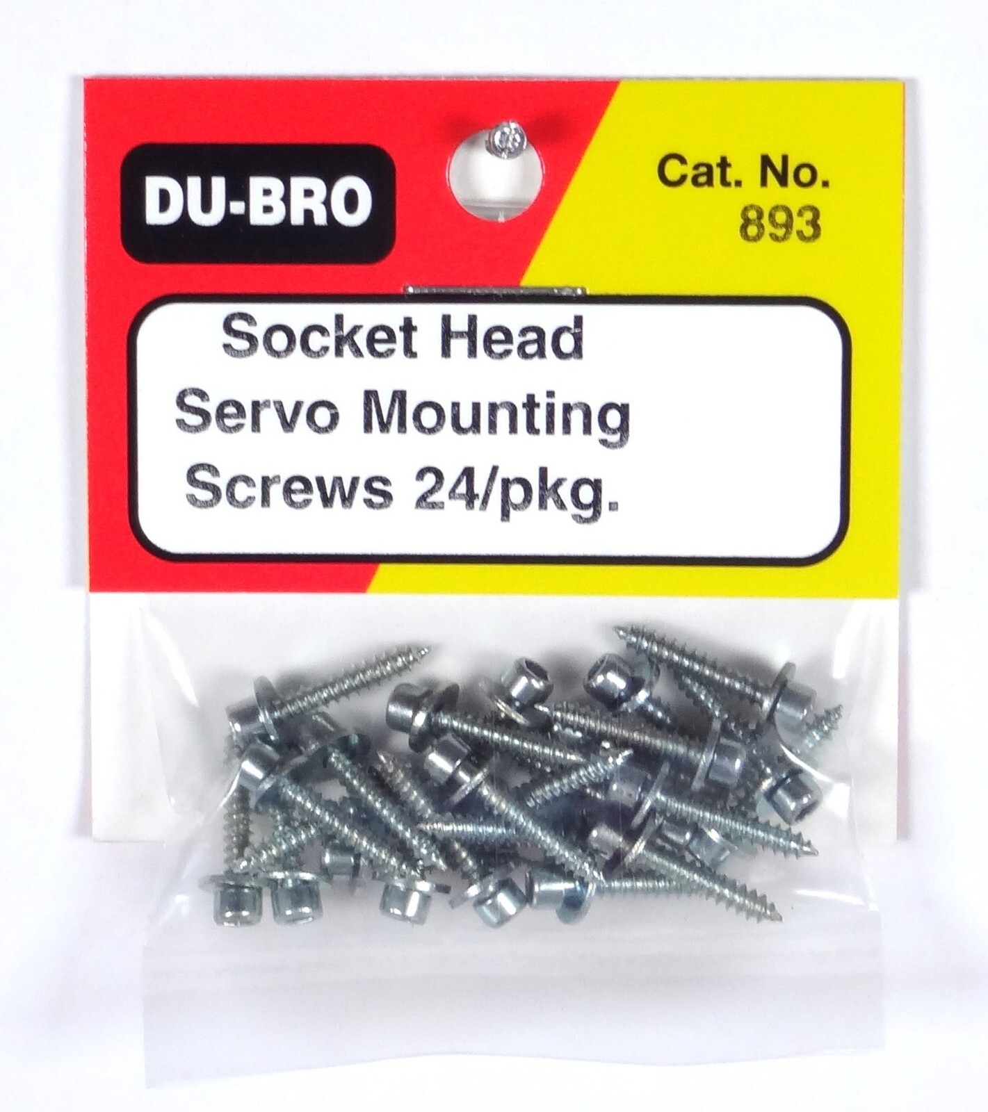 DU-BRO SOCKET HEAD SERVO MOUNTING SCREWS ( PACKAGE OF 24 )( CAT. # 893 )