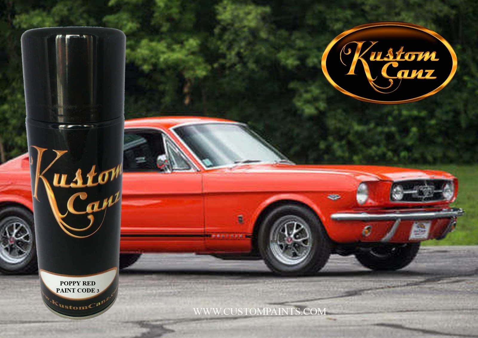 12oz Aerosol of POPPY RED Ford Paint , AUTOMOTIVE, HOK, Hotrod