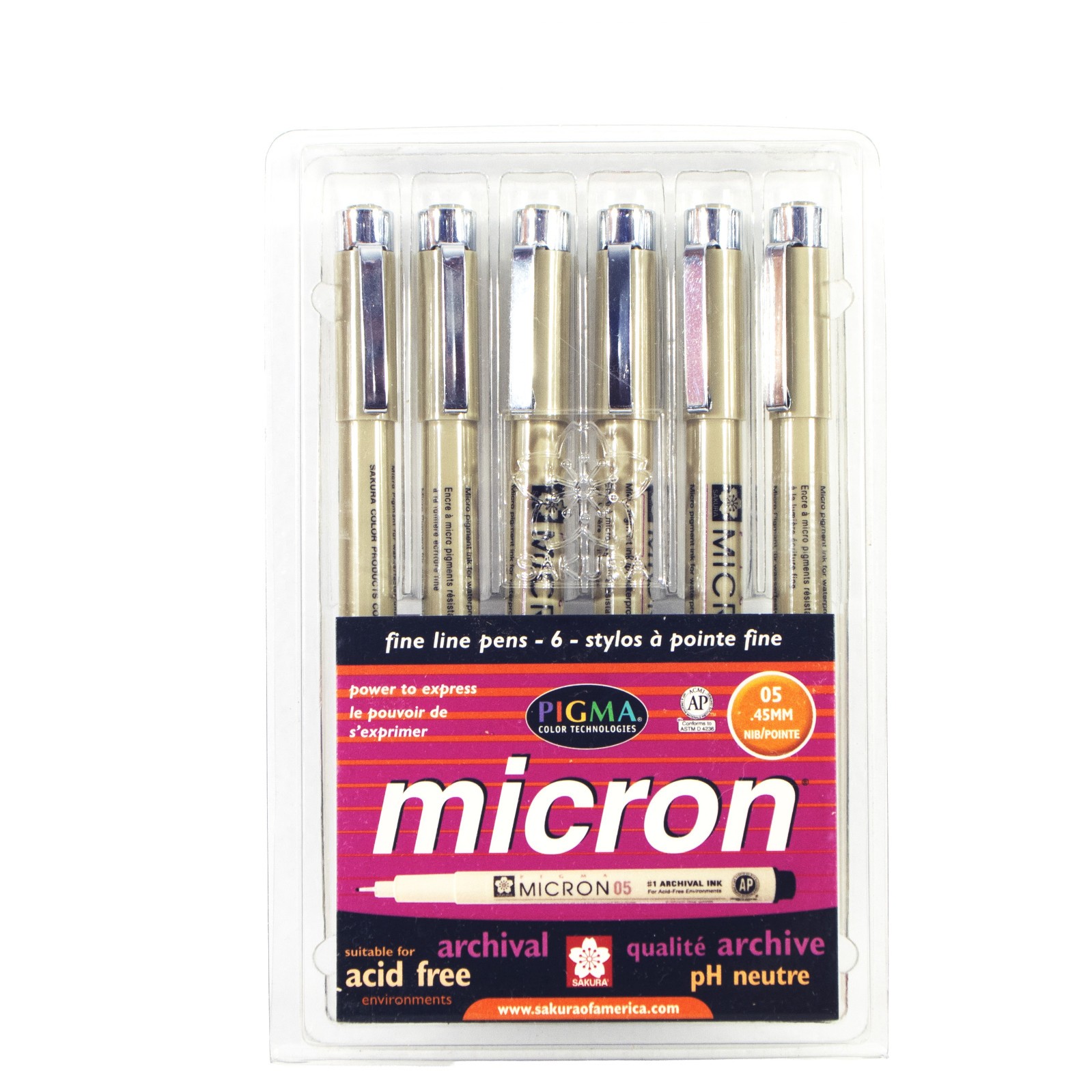 Sakura Pigma Micron 05 0.45mm Assorted 8-Color Set Made in Japan NOS Sealed