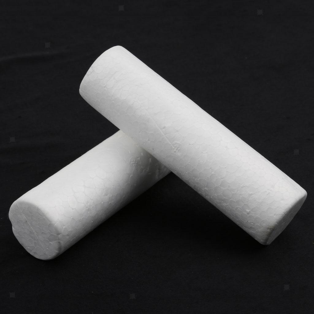10pcs White Modeling Crafts Polystyrene Foam Cylinder