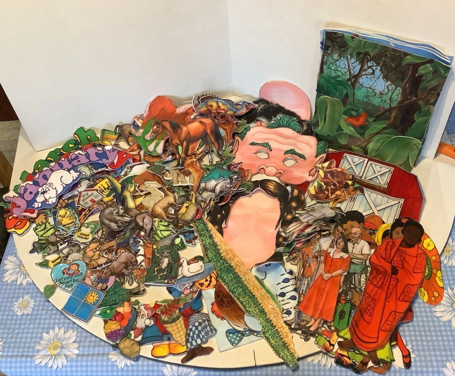 Large Lot of Bible Religious Children Story Flannel Graph Animals