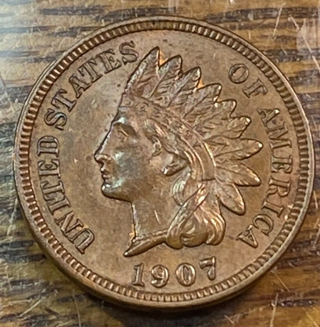 1907 Indian Cent Nice Original Choice Brown Uncirculated CHRC