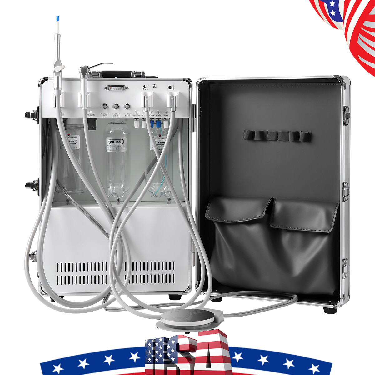 Portable Dental Delivery Unit with Air Compressor powerful suction System