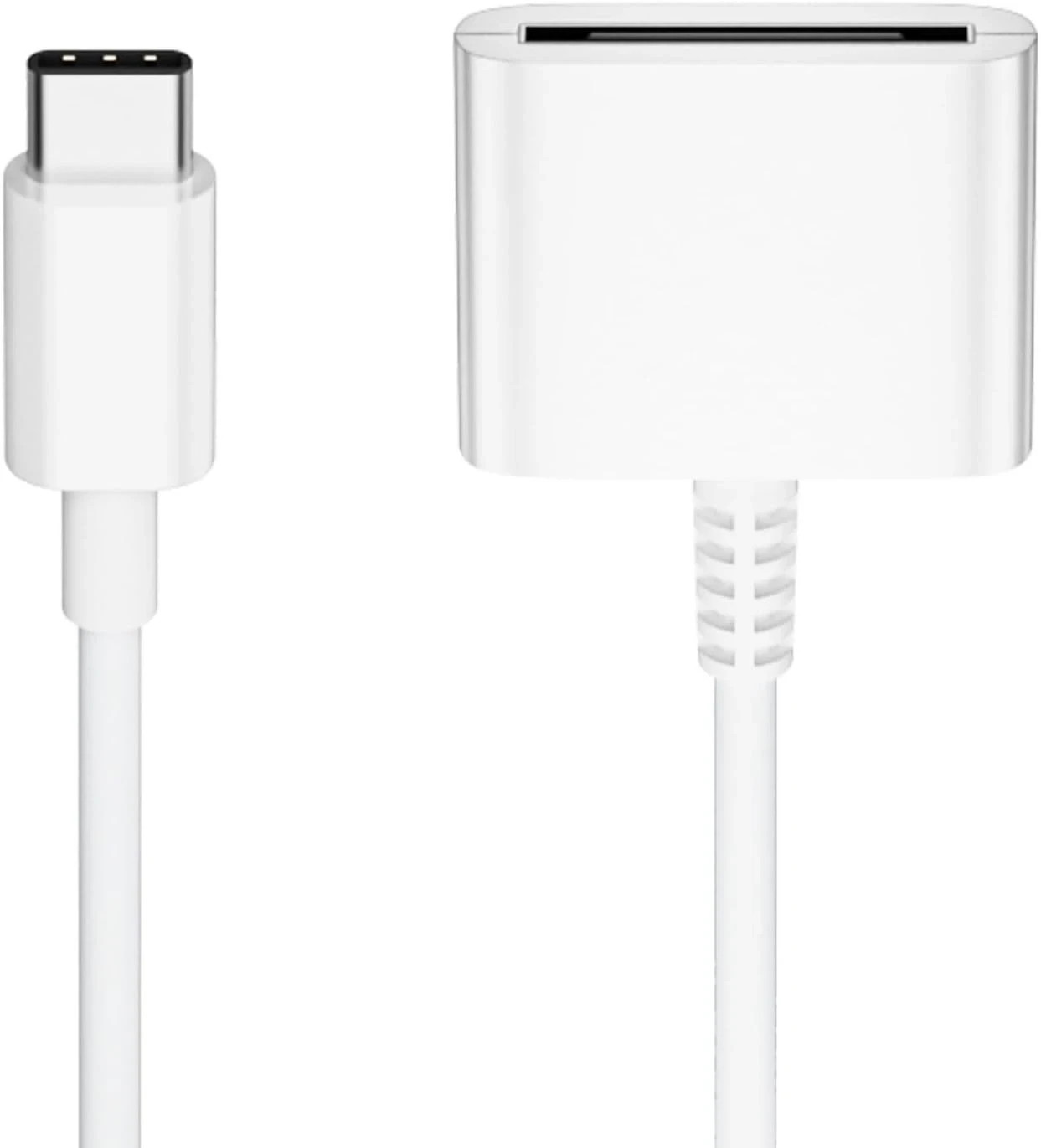 USB C to 30 Pin Female Adapter for iPhone 16, 1 Pack, White/USB-C 30Pin *