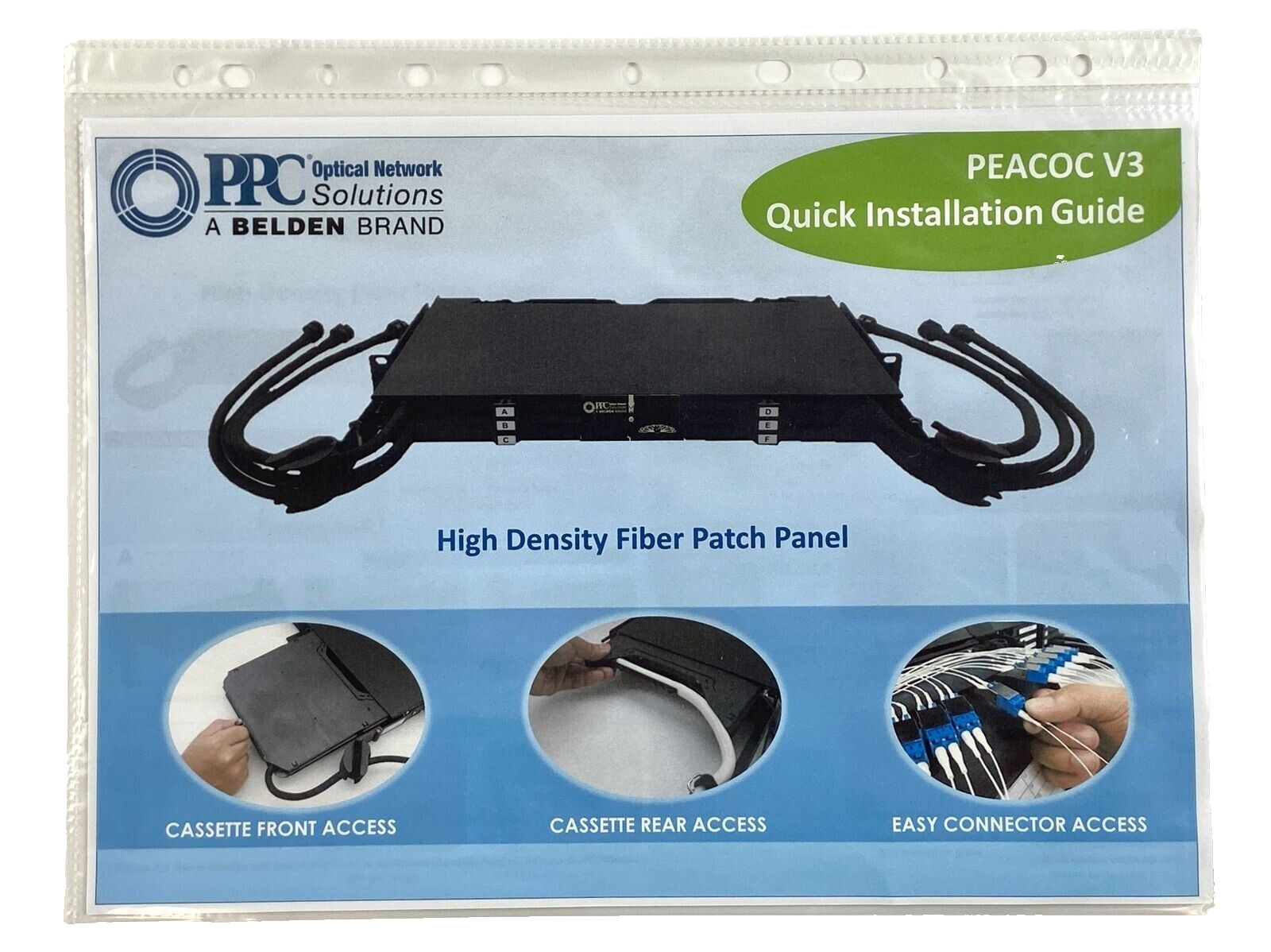 BELDON PPC Extended Chassis Fiber Patch Panel 6-Position NT2-210687PET