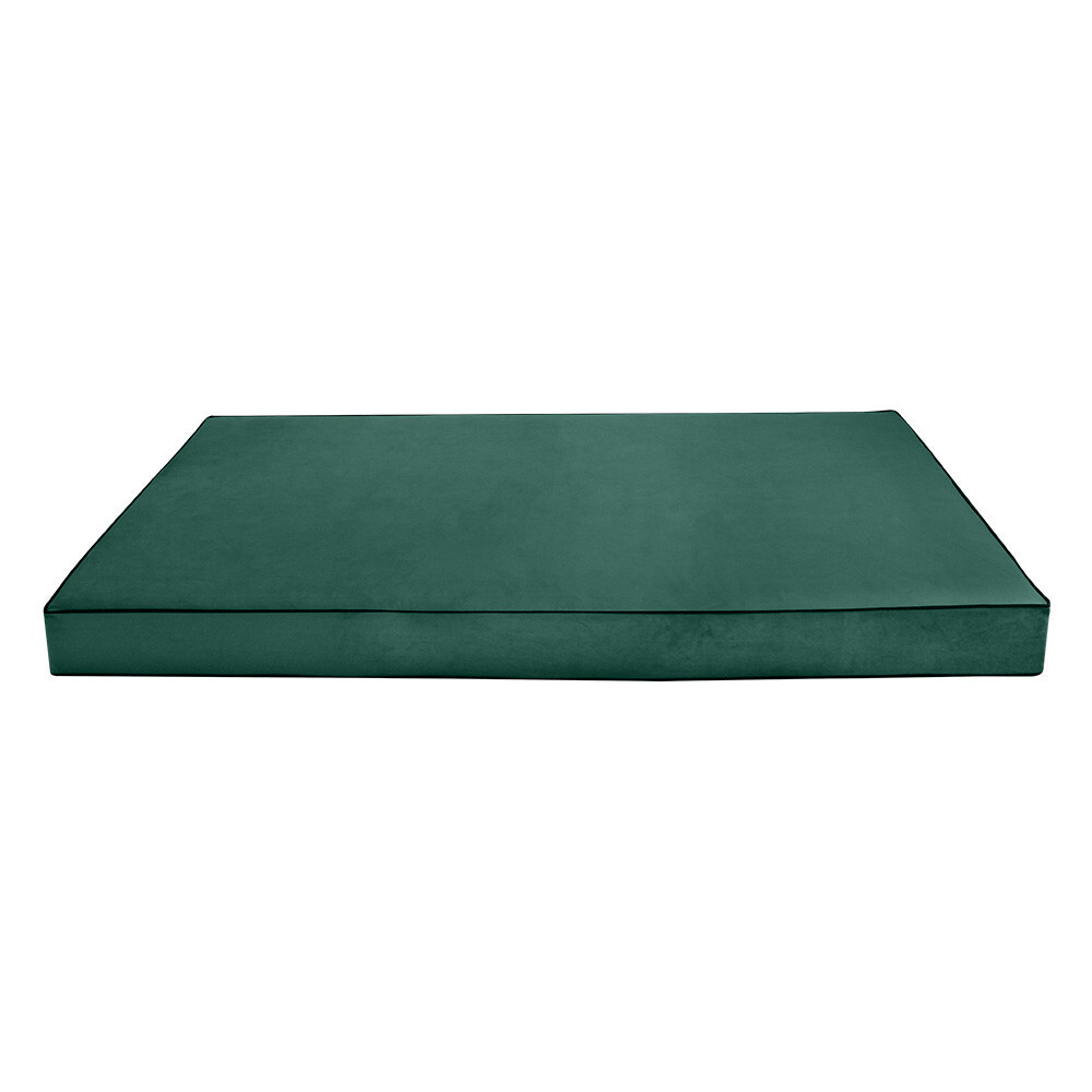 Contrast Pipe 6" Twin-XL 80x39x6 Velvet Indoor Daybed Mattress COVER ONLY-AD317