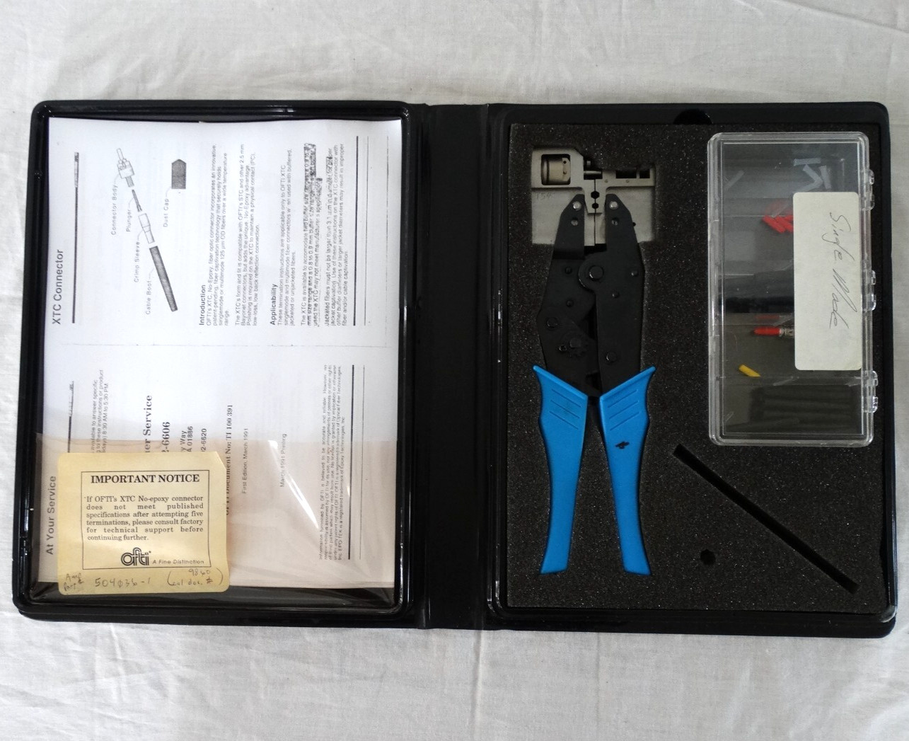 OFTI Fiber Optic Connector XTC Crimp Tool Part no 500-4XTC-1001