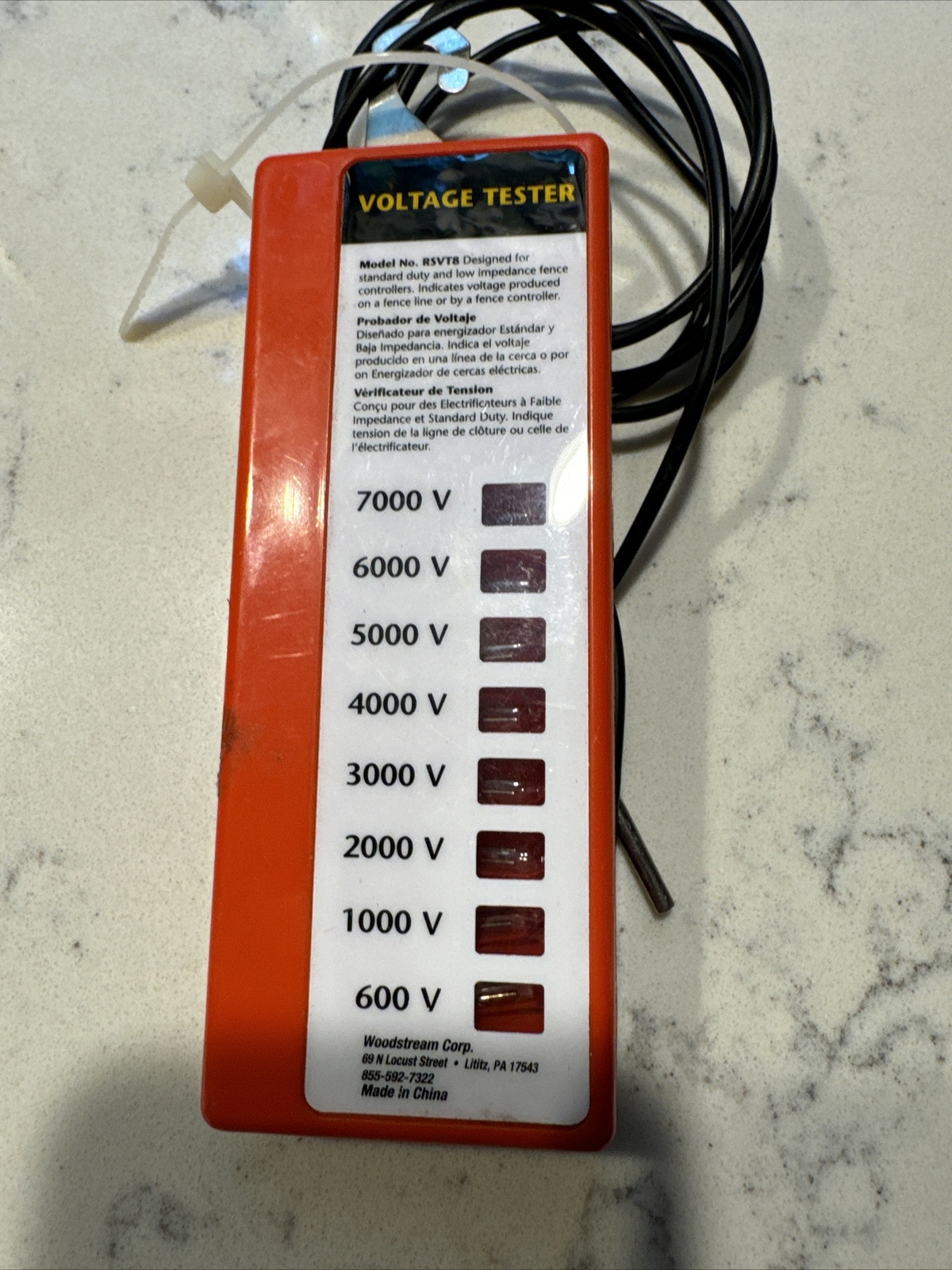 Electric Fence Voltage Tester 600V to 7000V Fence Controller Woodstream Corp.