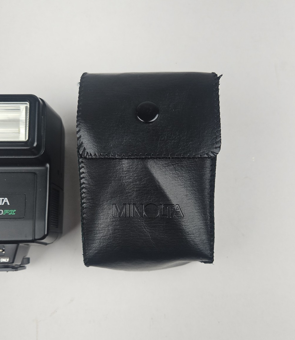 ​Minolta Auto 280PX Dedicated Program Flash with Original Case FOR PARTS ONLY