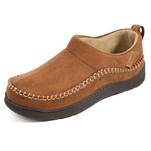 Men's Moccasin House Shoes Slippers Indoor Outdoor 11 Cold Tawny