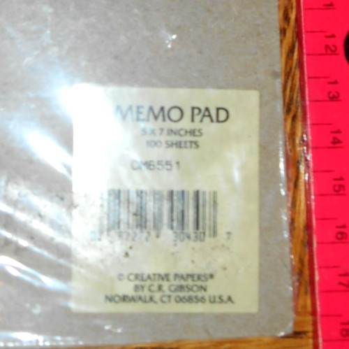 VTG Gibson Creative Papers Memo Pad Notepad Pastel SEASHELLS 100CT Scripture
