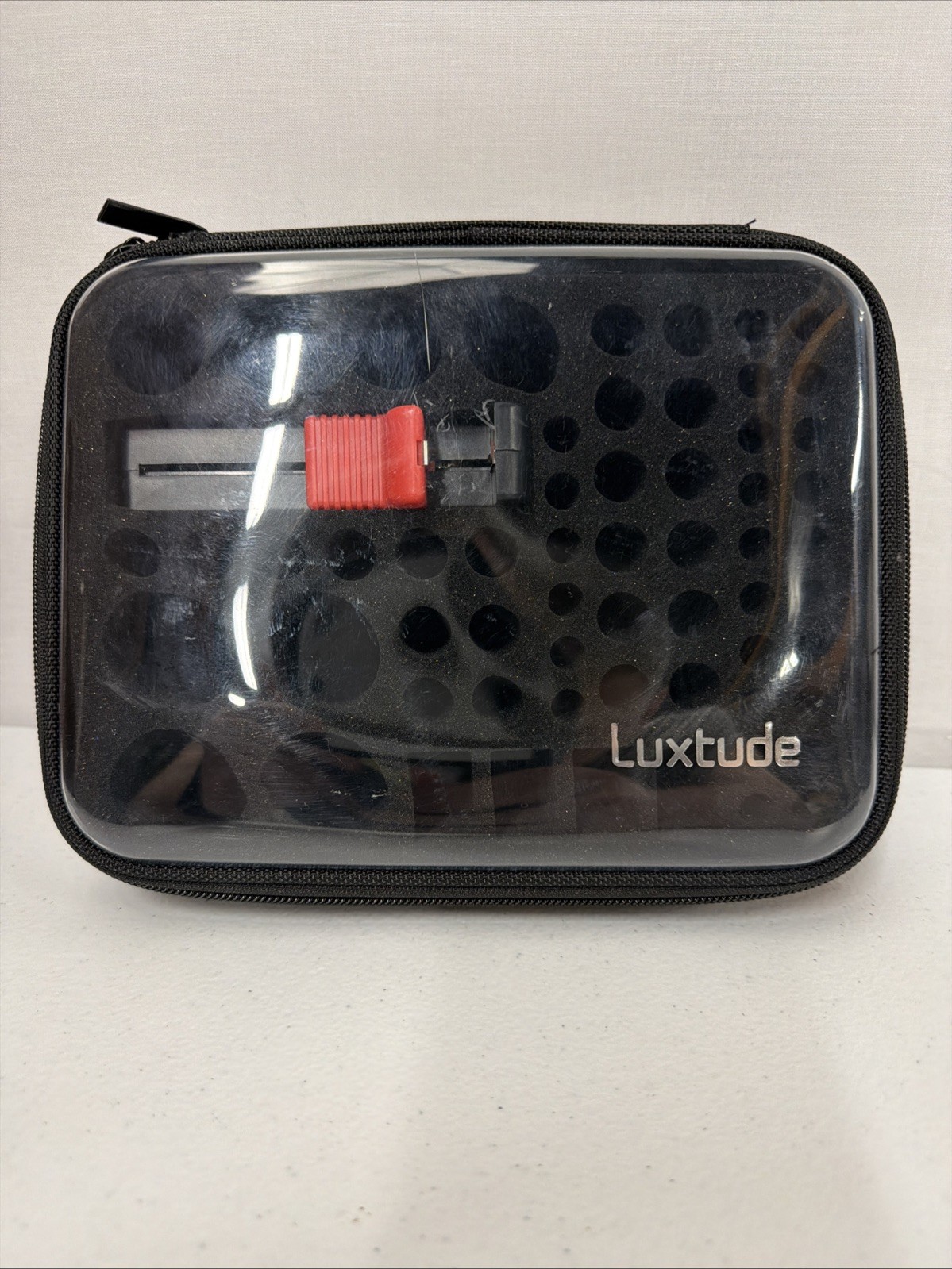 Luxtude Battery Organizer Storage Case,Clear Battery Storage Organizer with T...