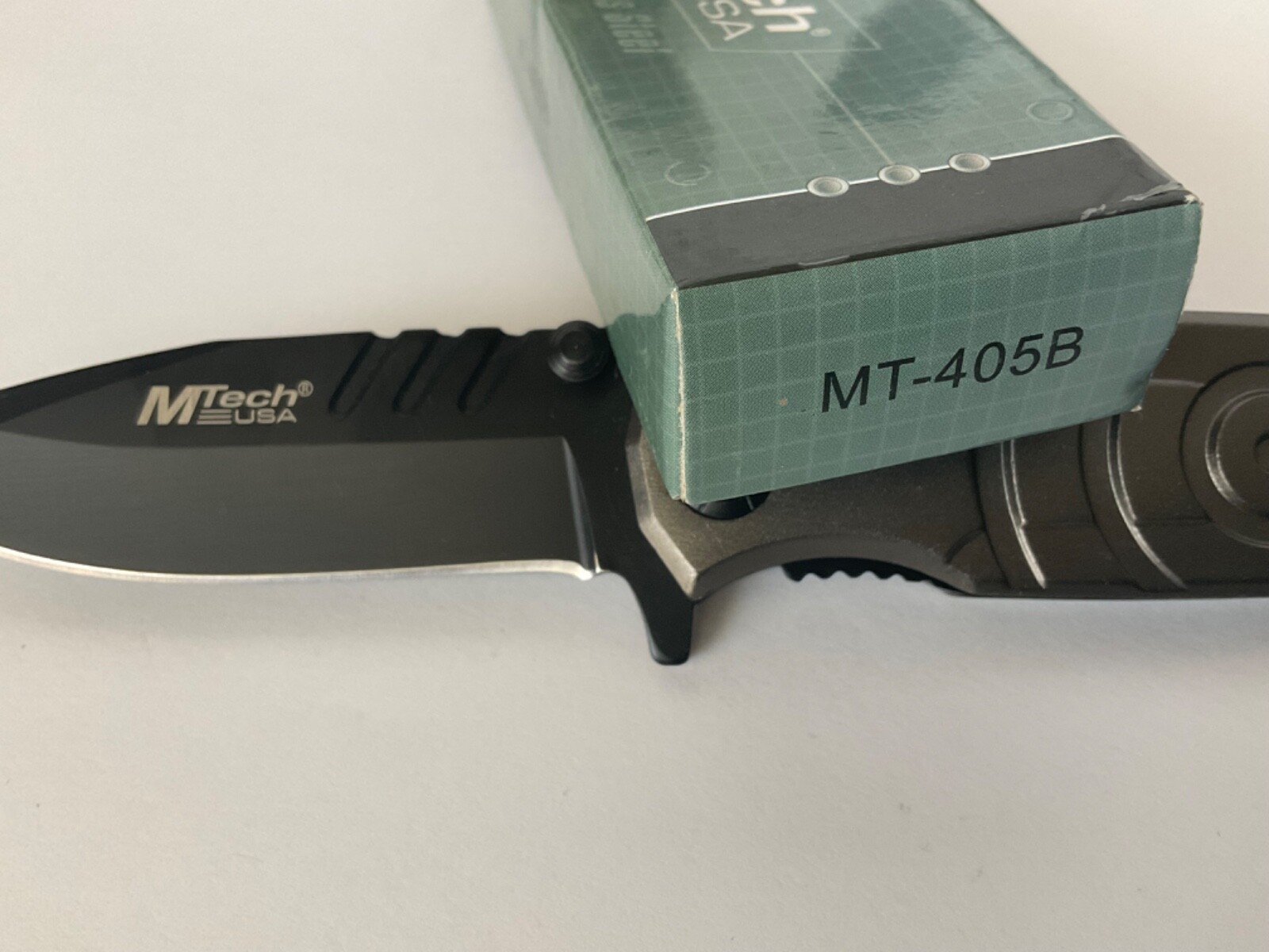 M-Tech Tactical Folding Knife Circle Pattern Handle in Gunmetal Grey MT-405B