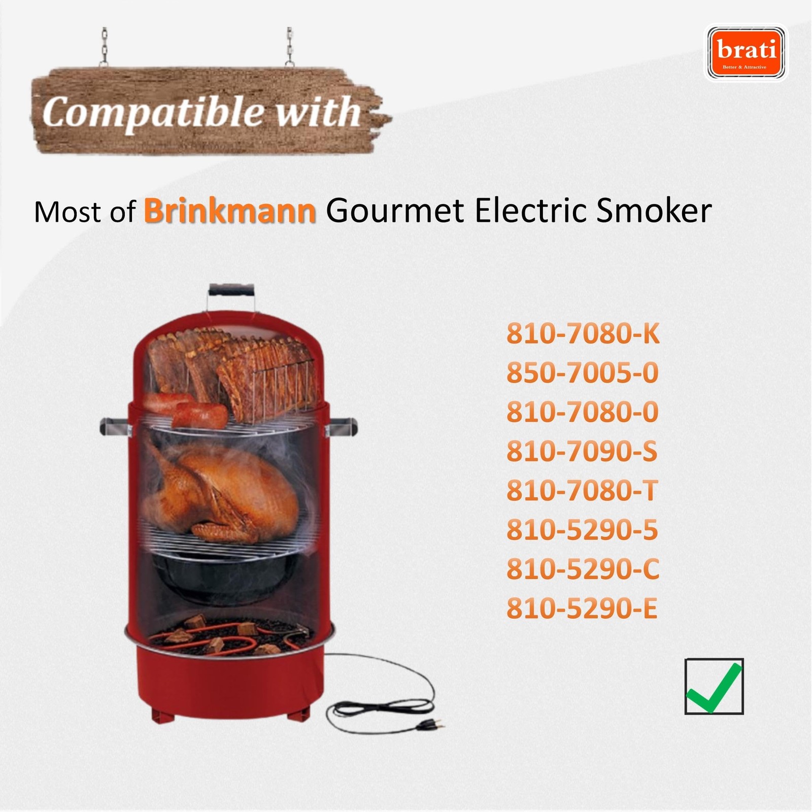 brati Electric Heating Element 116-7000-0 Replacement for Brinkmann Gourmet E...
