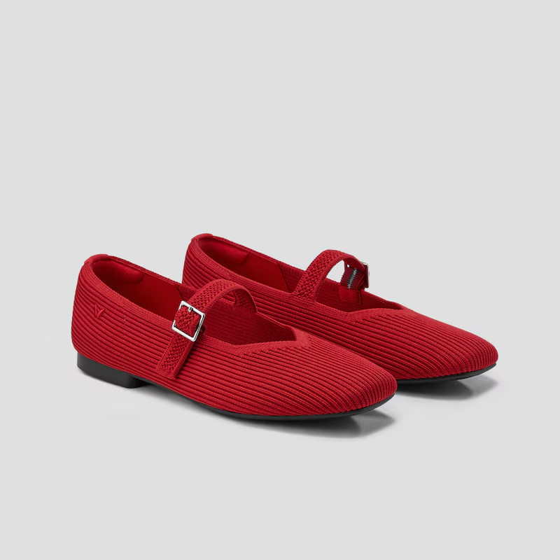 VIVAIA Square-Toe Mary Janes (Margot™ Mary Jane) ruby red🔥SALE DEAL