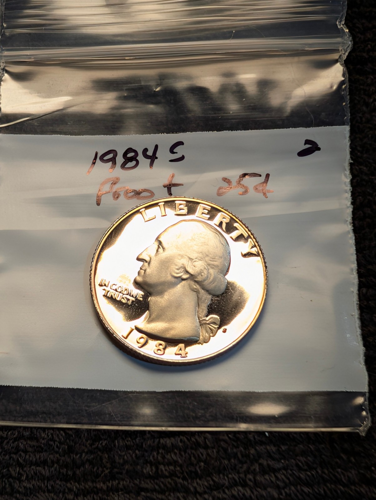 1984-S Proof Washington Quarter  ** From Proof Set **