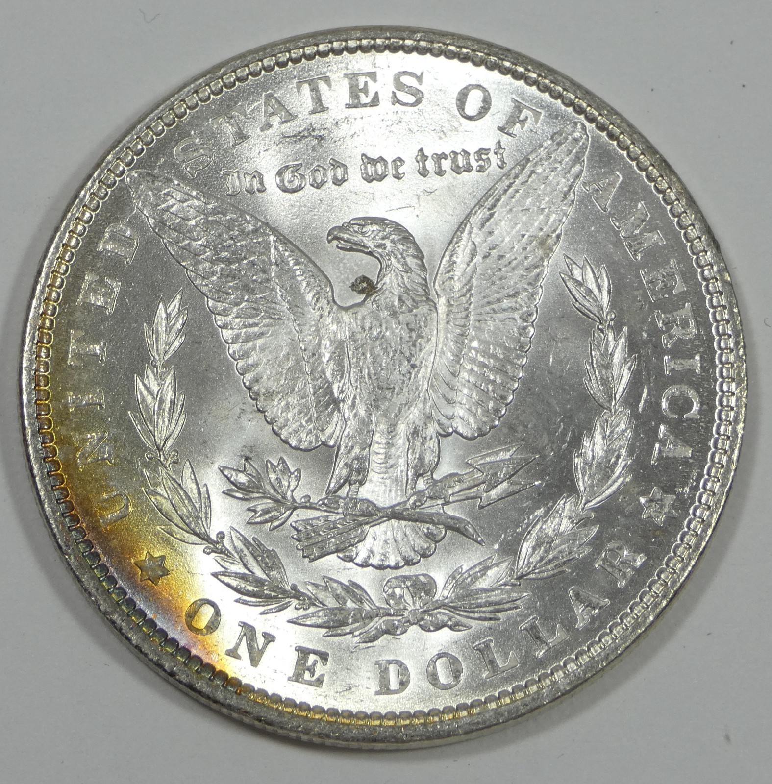 1887 Morgan Dollar Nice BRILLIANT UNCIRCULATED Silver Dollar ~ Rainbow Bag Tone