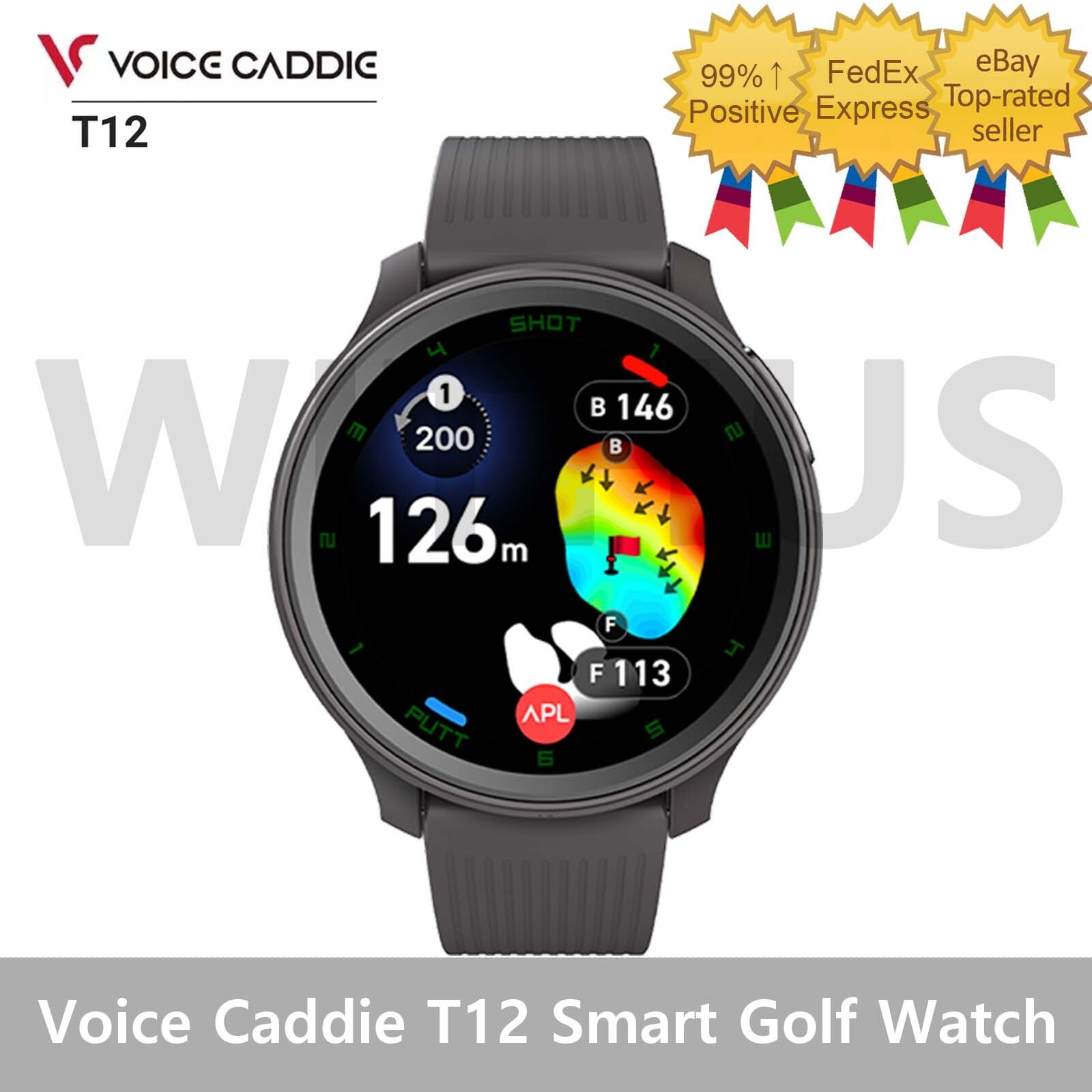 Voice Caddie T12 Smart Golf Watch Globalmap Course View AI Golf - Tracking=
