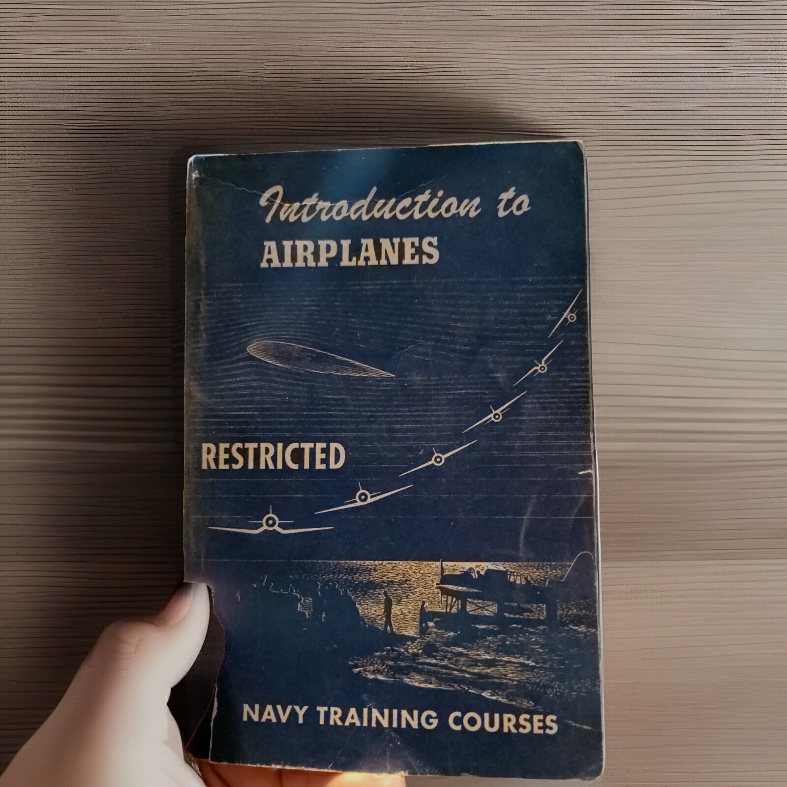 ✈️ 1944 WWII era Navy Training Courses Book Intro to Airplanes Restricted