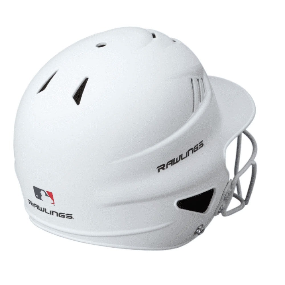 Fastpitch Softball Helmet with Full Face Guard, Matte White Finish