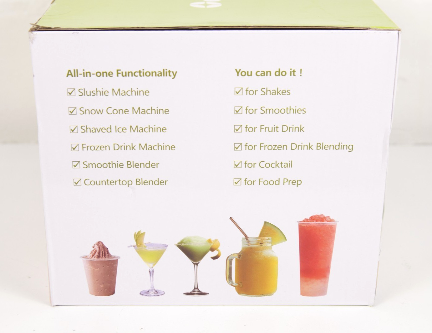 Feppo 2 In 1 Slushie Machine Frozen Drink Maker