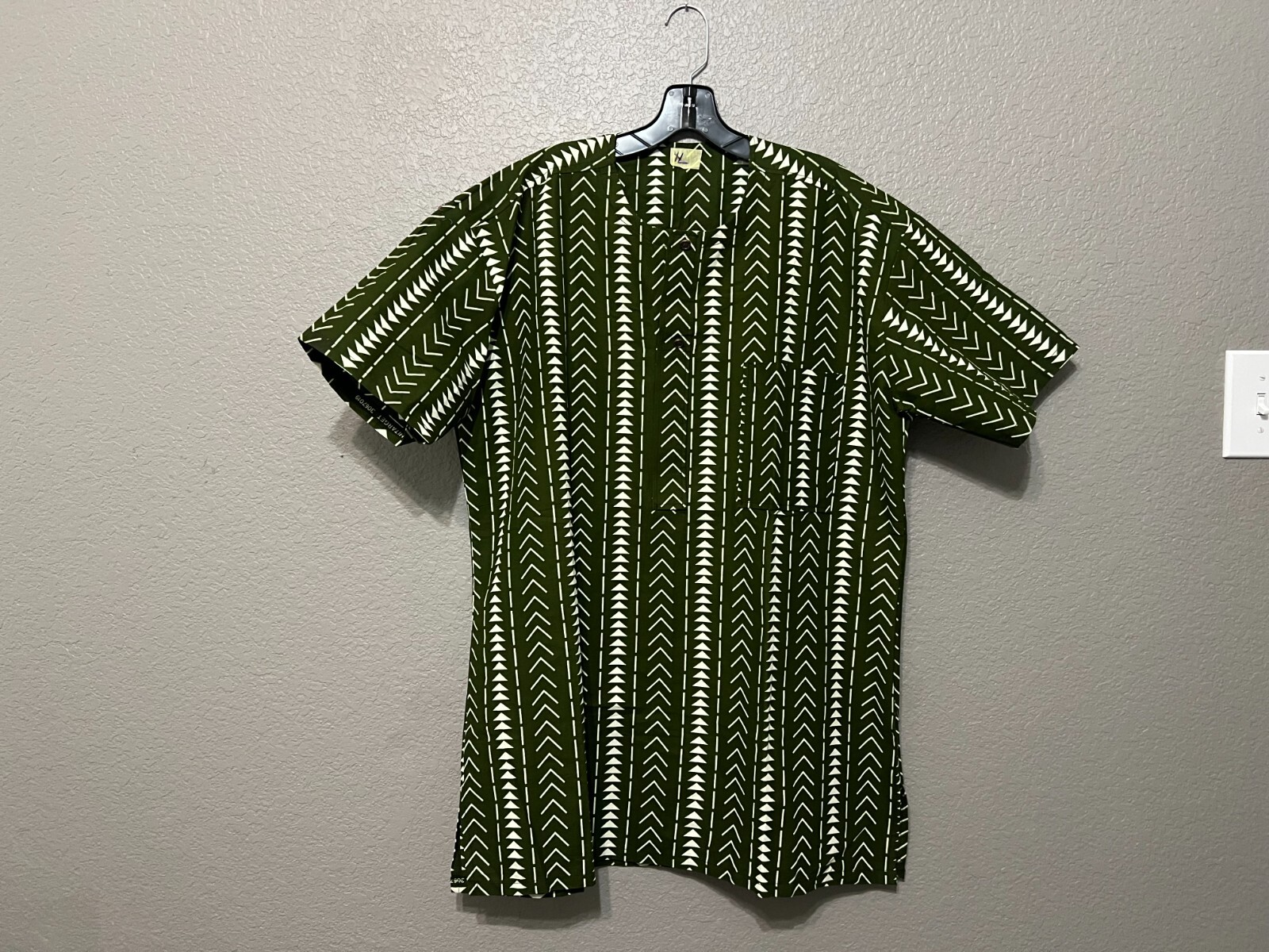 African clothing for men-Dashiki S-5X Green
