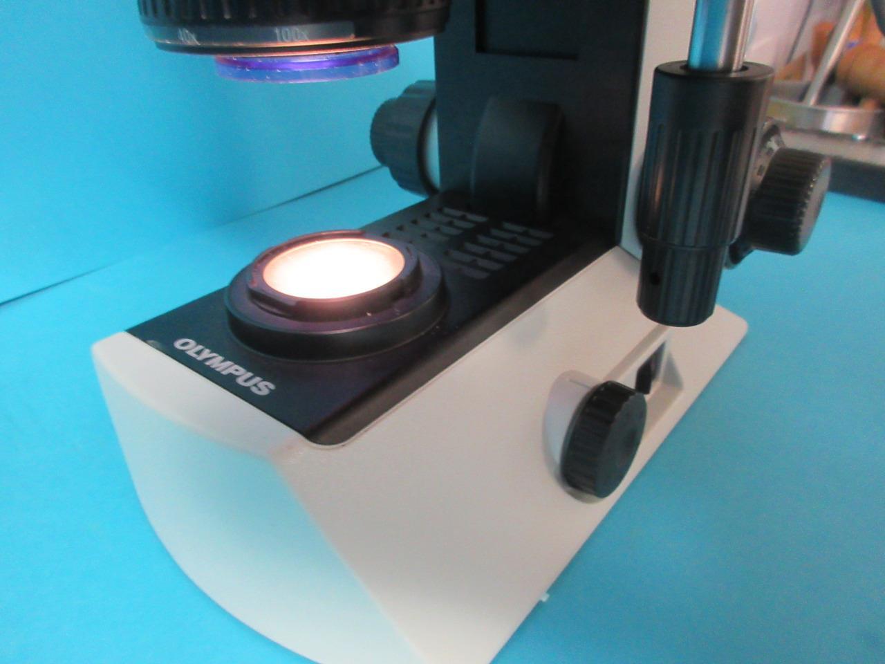 OLYMPUS CX21 BINOCULAR MICROSCOPE PLAN 4X/10X/40X/100X OBJECTIVES 10X EYEPIECES