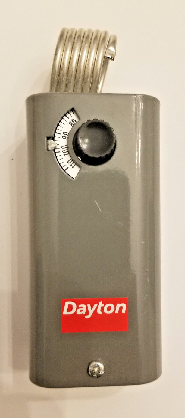Dayton 1UHH3 low/Line Volt Mechanical T-stat, Open/Close On Rise, 30-110* F
