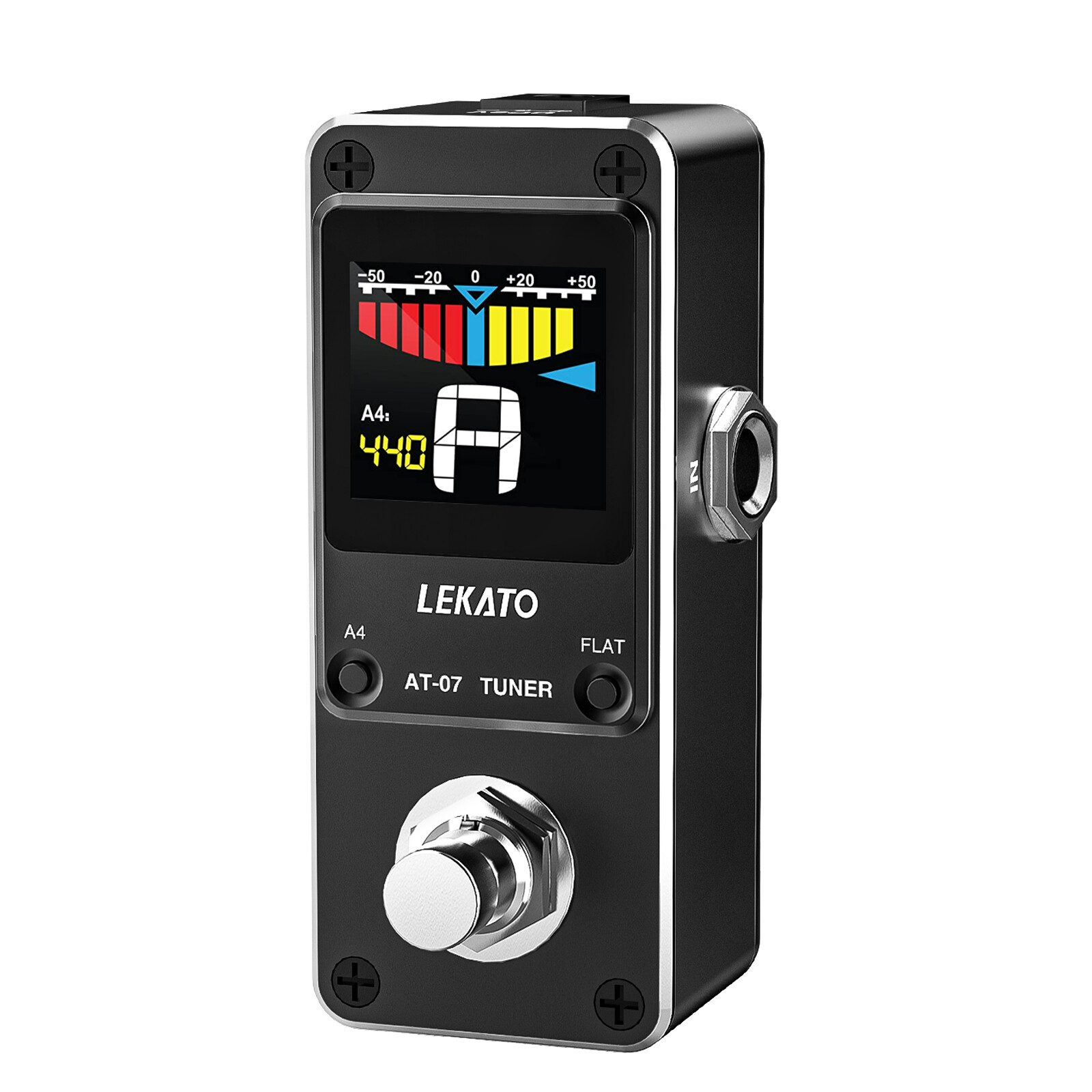 LEKATO Guitar Effect Pedal Mini Single Tuner Pitch Chromatic Tuning True Bypass