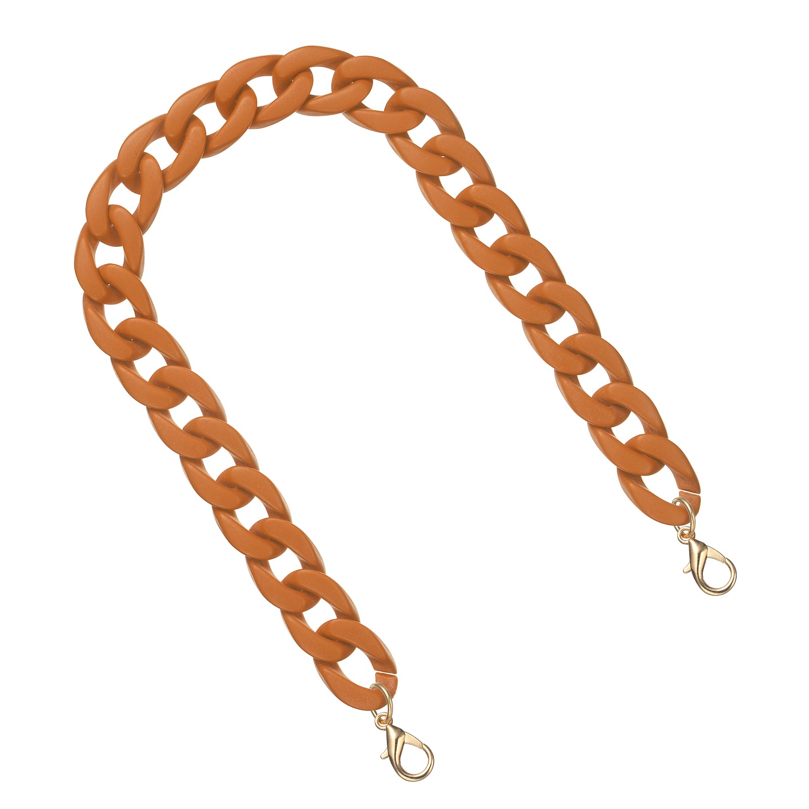 Acrylic Purse Strap, 17.7" Bag Chain for Handbags Handle, Brown
