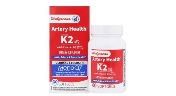 NEW Artery Health with Vitamin K2 Plus D3, 60 Soft Gels Exp 02/28/2026