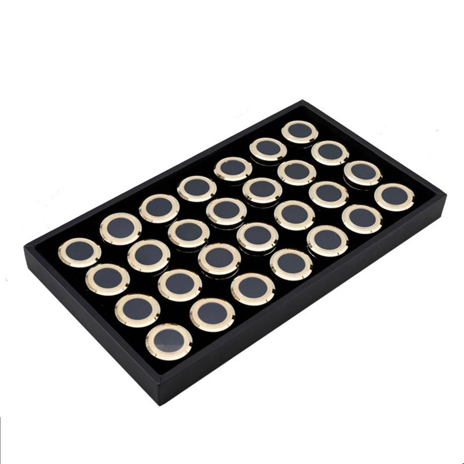 Crystal Display Tray 28-Slot Gem Display Tray Compact for Collectors