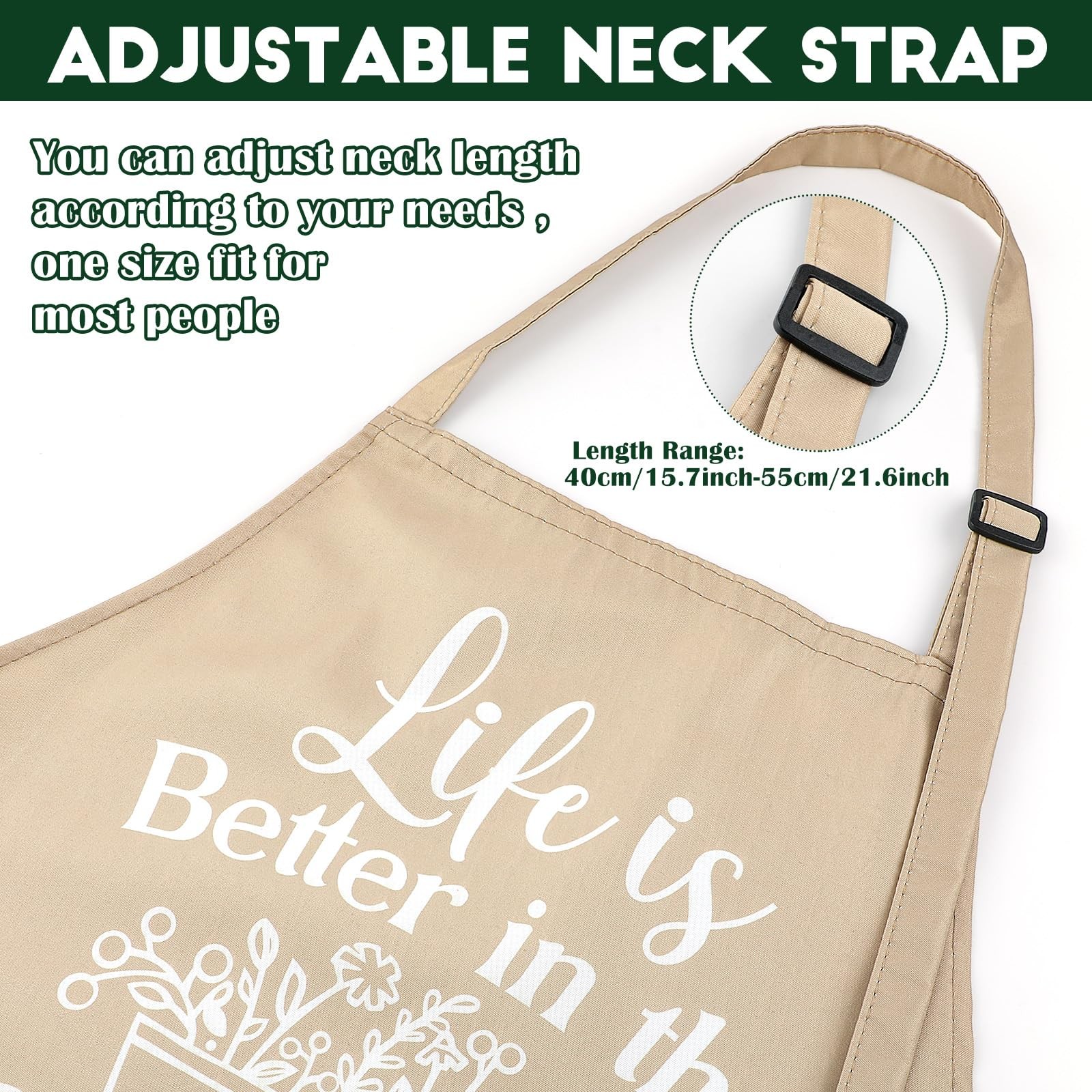 3 Pcs Funny Gardening Aprons for Waterproof Garden Apron with Pockets Floral ...
