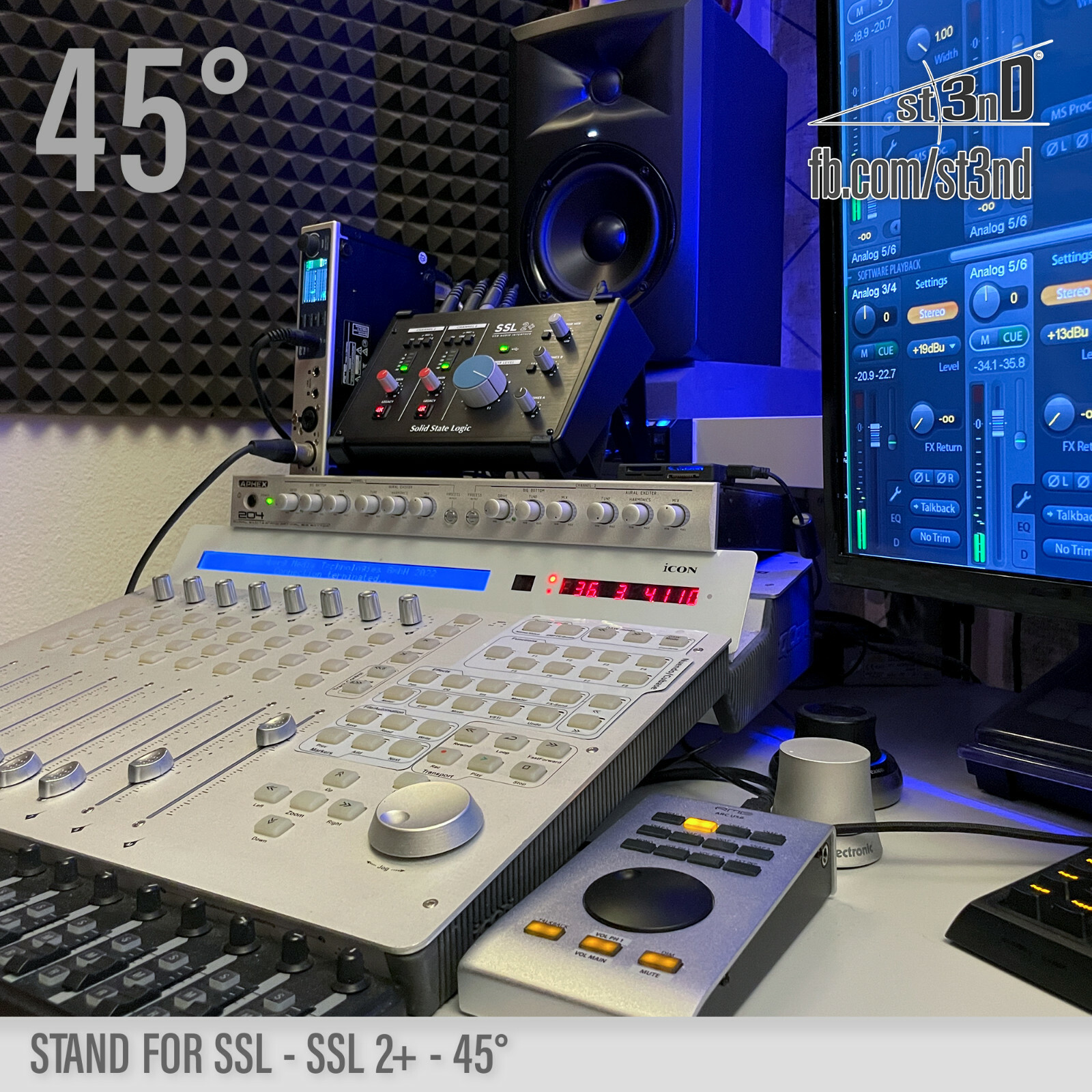STAND for Solid State Logic SSL 2+ - Sound Card - 45°