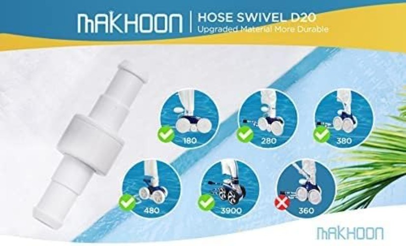 Pool Cleaner Hose Swivel and Nut Set for Efficient Maintenance Tasks