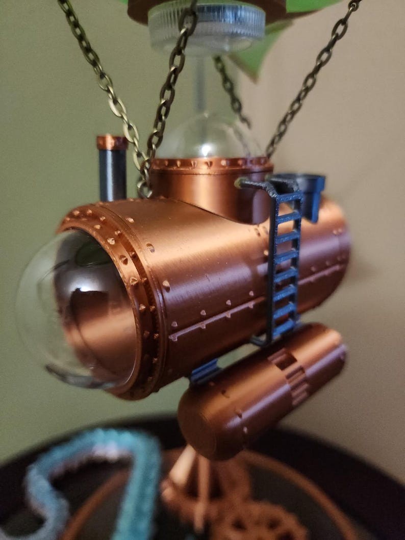 Steampunk Weekender Submarine Airship Lamp